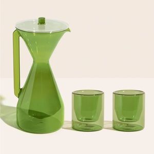 Yield Design pour over carafe and double-walled cups